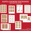 Santa Cookies Exchange Party Christmas Holiday Printables Collection - Instant Download